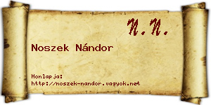 Noszek Nándor névjegykártya
