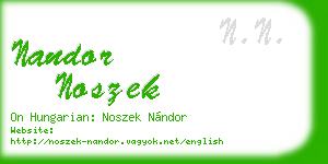 nandor noszek business card