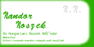 nandor noszek business card